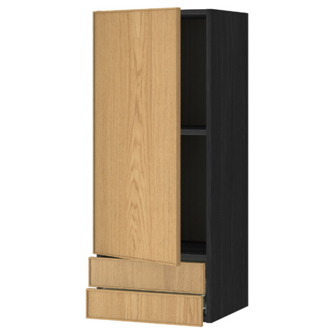 Навесной шкаф с дверцей, 2 ящика МЕТОД / ФОРВАРА черный артикуль № 690.551.27 в наличии. Онлайн сайт IKEA РБ. Быстрая доставка и монтаж.