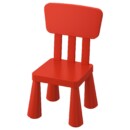 Детский стул, для дома, улицы/красный IKEA MAMMUT МАММУТ 003.653.68
