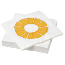 Салфетка бумажная, 33×33 см, белый, желтый IKEA BRÖGGAN 505.707.76