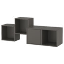 Комбинация настенных шкафов, 140x35x53 см, темно-серый IKEA EKET ЭКЕТ 495.702.92