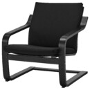 Кресло с низкой спинкой, черный, Vissle черный IKEA POÄNG ПОЭНГ 095.515.68