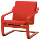 Кресло с низкой спинкой, красный, Vissle красный IKEA POÄNG ПОЭНГ 995.515.83