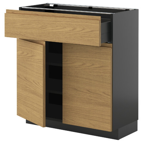 Напольный шкаф с ящиком, 2 дверцами IKEA METOD МЕТОД, KNIVSHULT 195.884.77