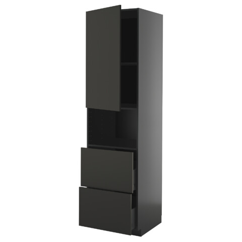 Высокий шкаф для СВЧ, дверца,2ящика IKEA METOD МЕТОД, KNIVSHULT 495.882.92
