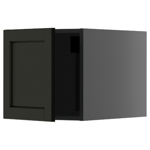 Верхний шкаф, черно-серый, Lerhyttan черная морилка, 40×40 см IKEA METOD МЕТОД 395.898.00